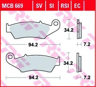 Накладки MCB669SI