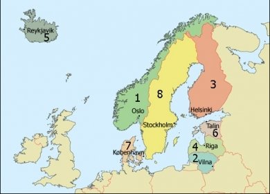 Страни в Европа.Страни в Северна Европа