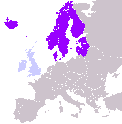 Страни в Европа,Страни в Северна Европа