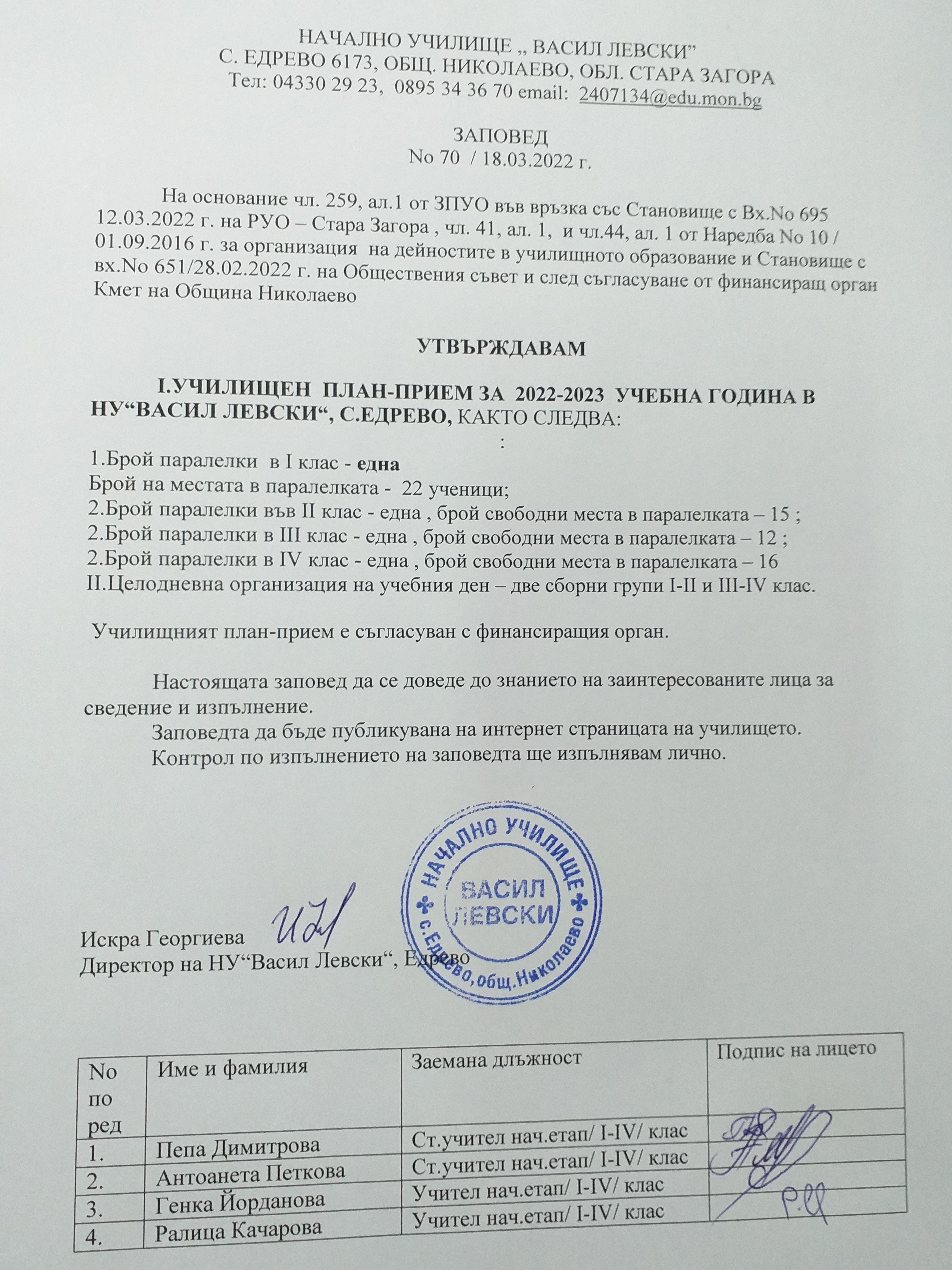 План-прием