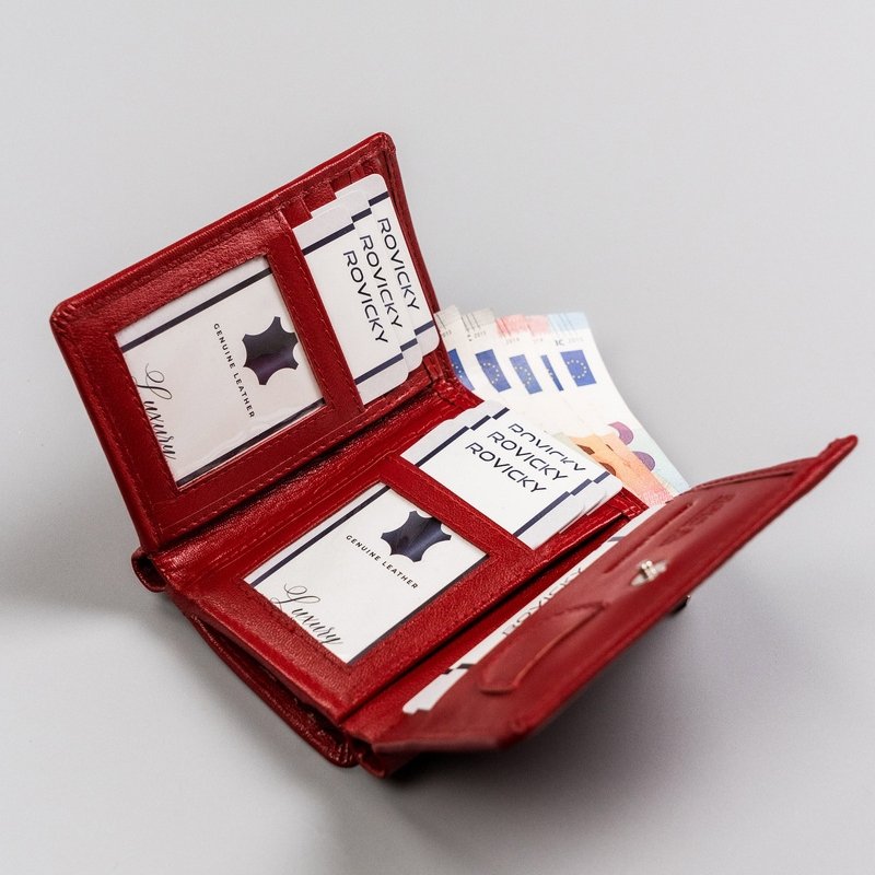 Кожен портфейл с външнен джоб за монети - Rovicky