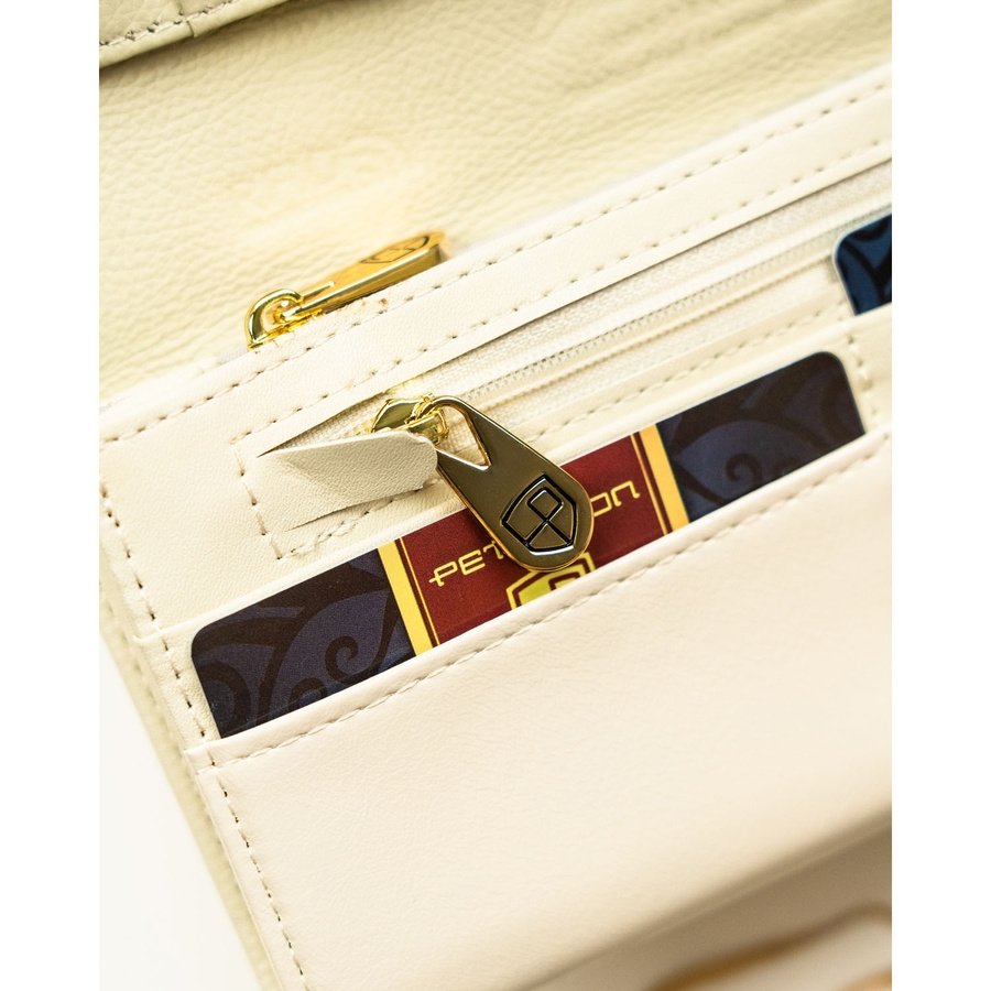 Дамски портфейл с флорален десен, изработен от естествена и еко кожа - Peterson