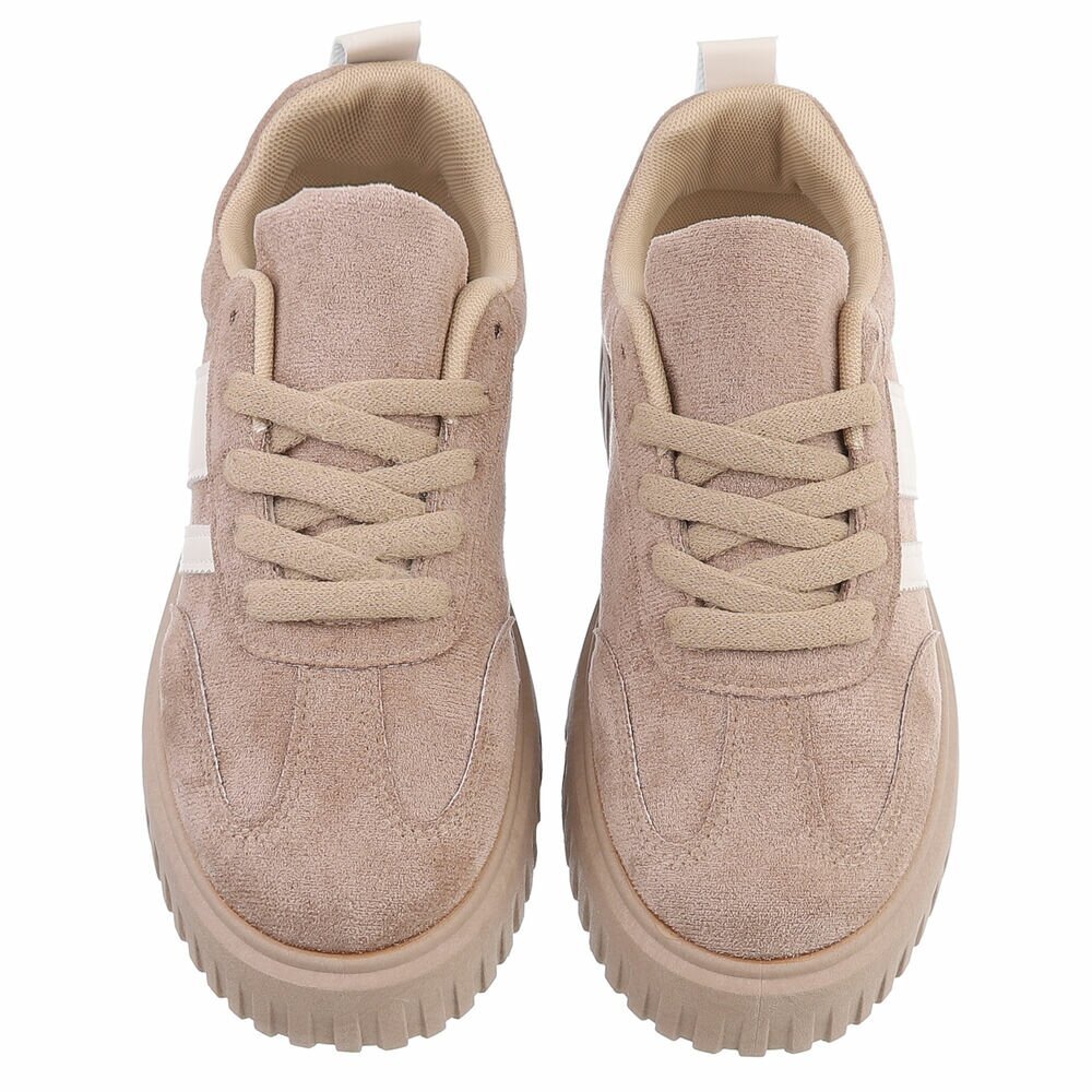 Дамски сникърси от еко велур с пухкави връзки