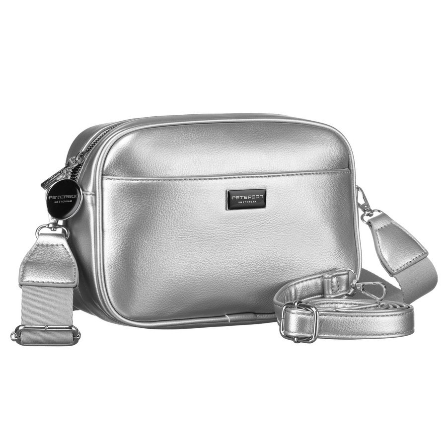 Класическа дамска чанта през рамо, изработена от еко кожа, с два вида дръжки, Peterson