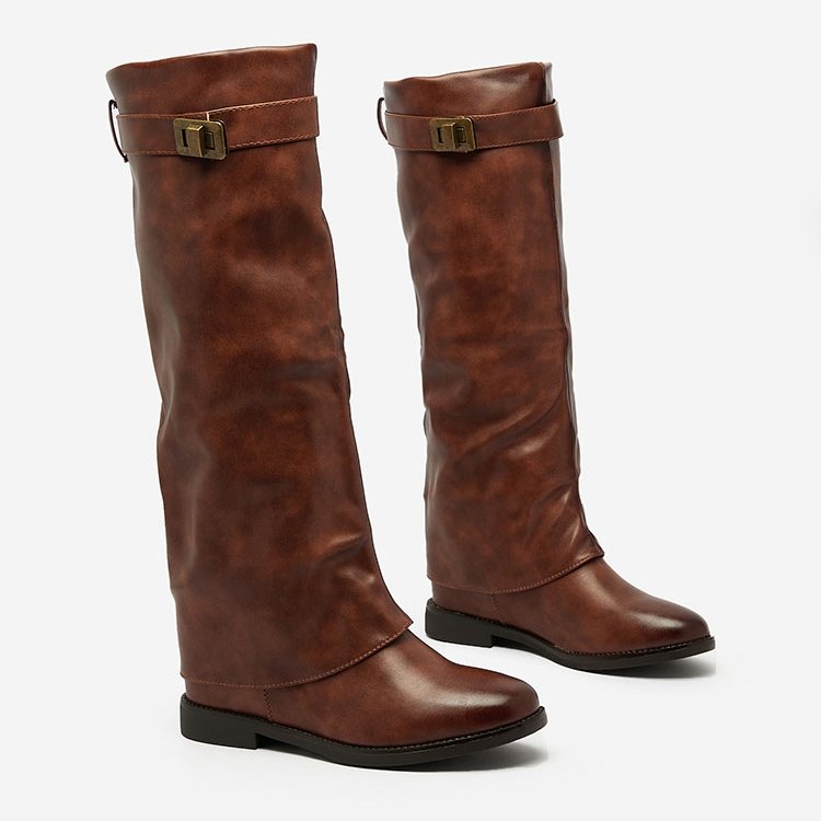 Дамски изолирани ботуши камел