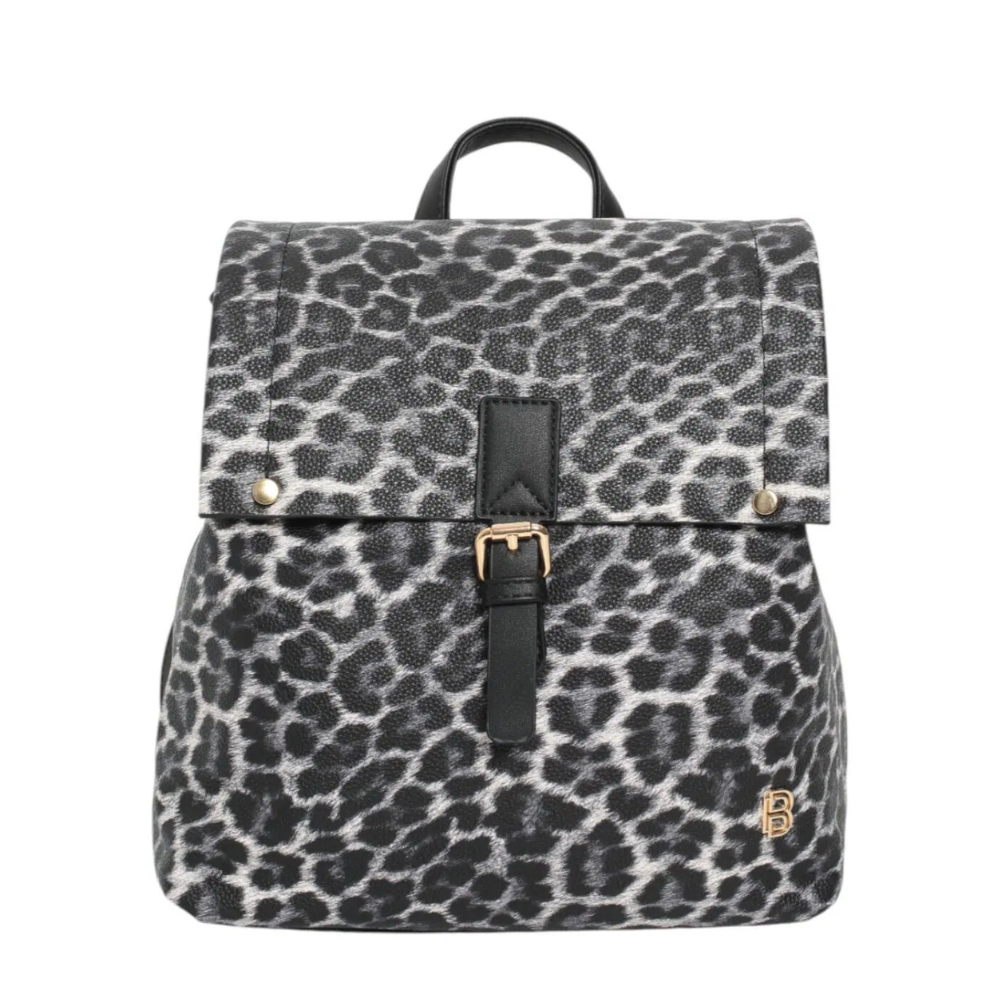 Дамска раница с животински принт от еко кожа