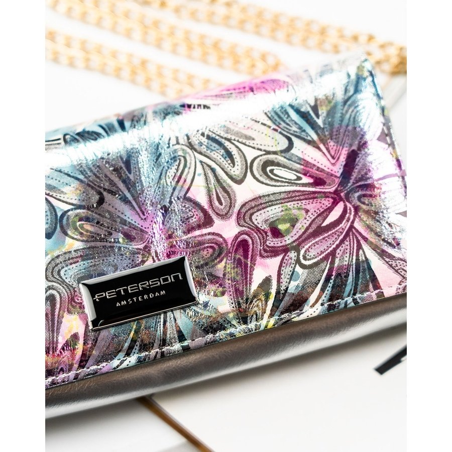Голям дамски портфейл с RFID система, изработен от многоцветна естествена и еко кожа - Peterson
