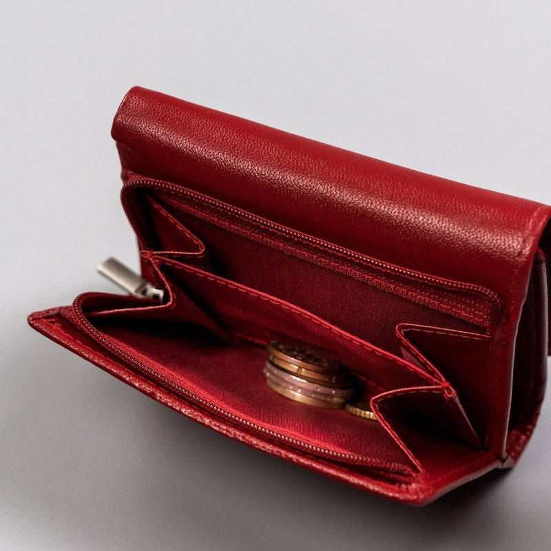 Кожен портфейл с външнен джоб за монети - Rovicky