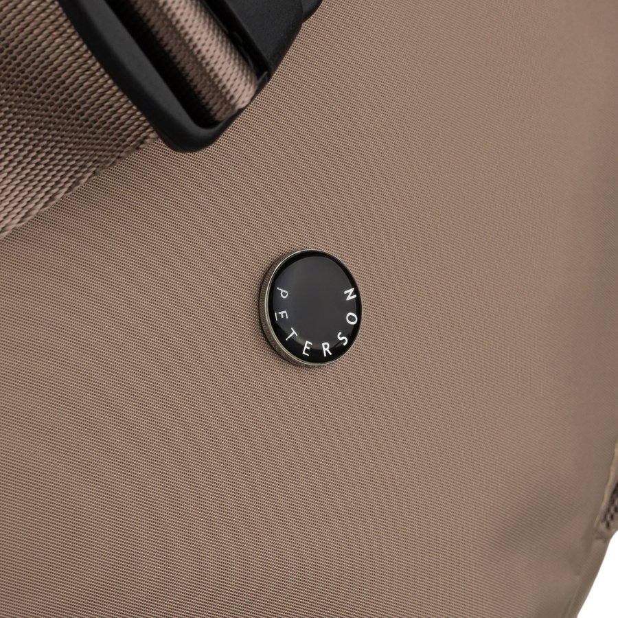 Дамска чанта в тъмно бежов цвят с външен джоб - Peterson