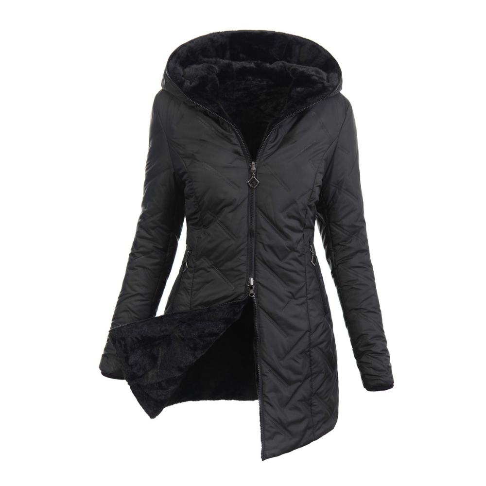 Двустранно ватирано зимно яке с качулка