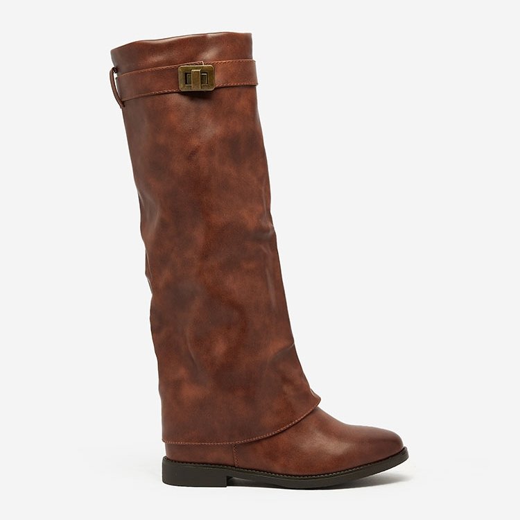 Дамски изолирани ботуши камел