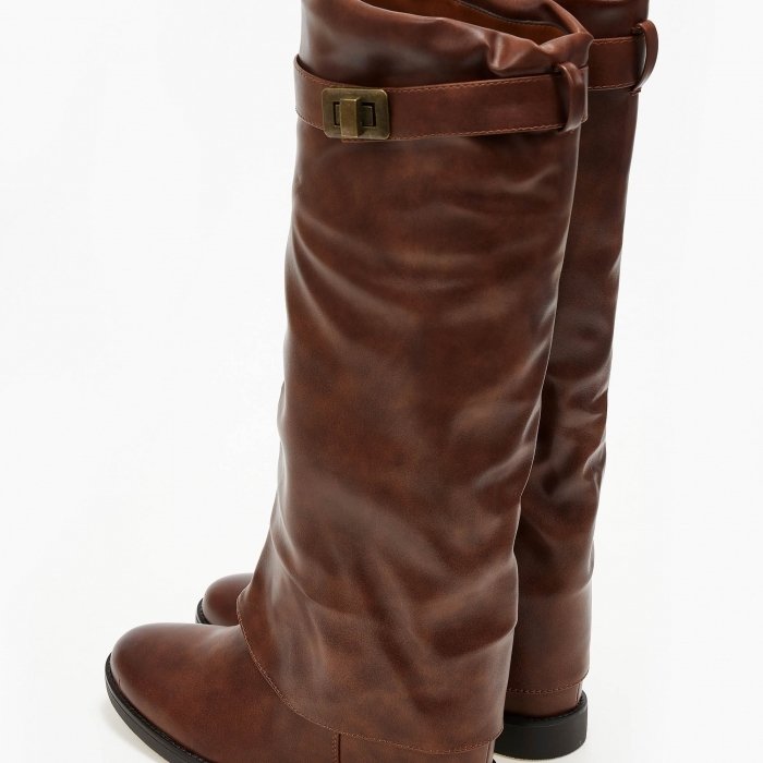 Дамски изолирани ботуши камел