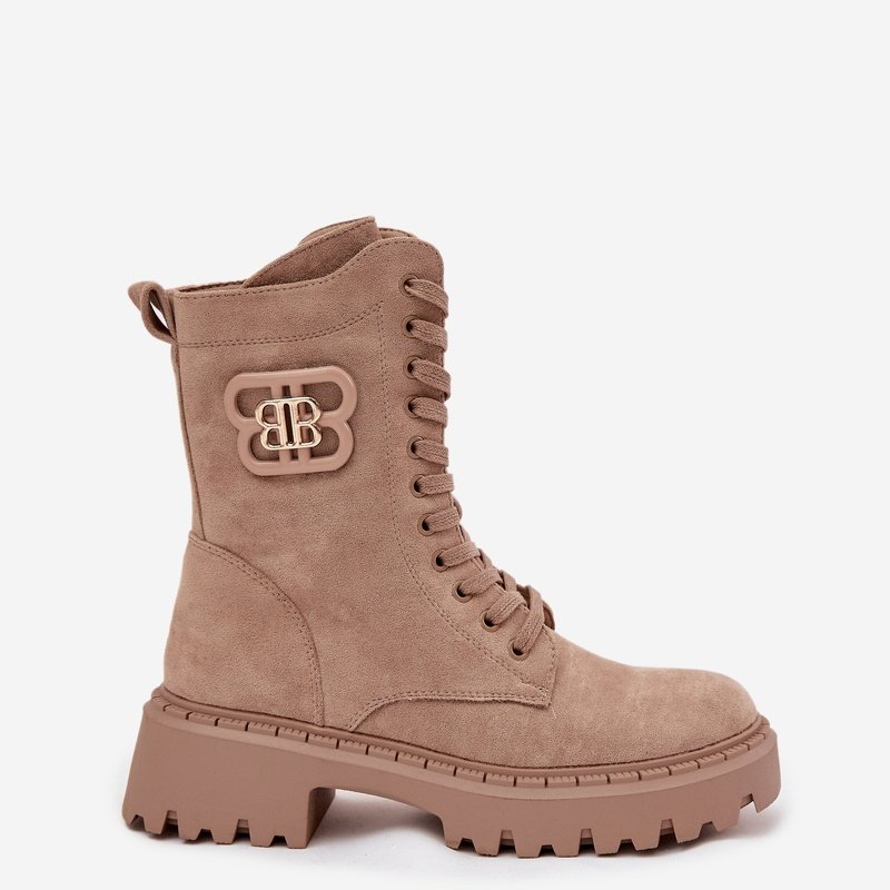 Дамски изолирани боти от еко велур с декорация