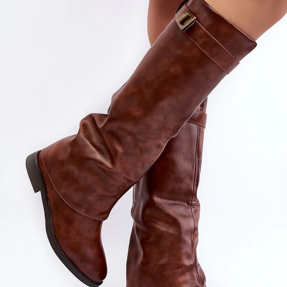 Дамски изолирани ботуши камел