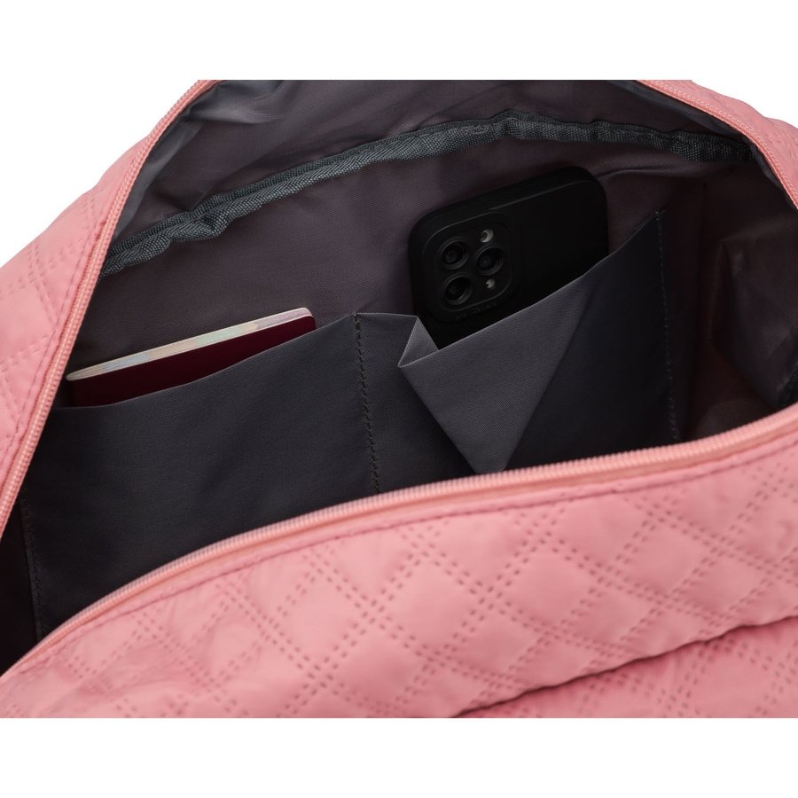 Розова, двукомпонентна тренировъчна чанта от полиестер - Peterson