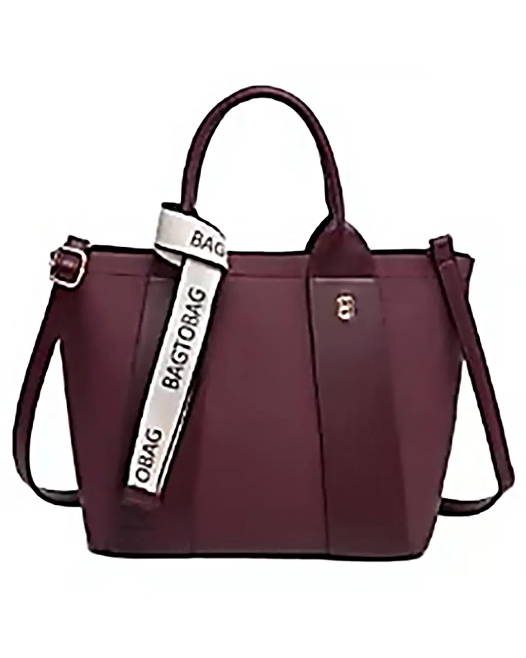 Дамска чанта от еко кожа с аксесоар и малко портмоне