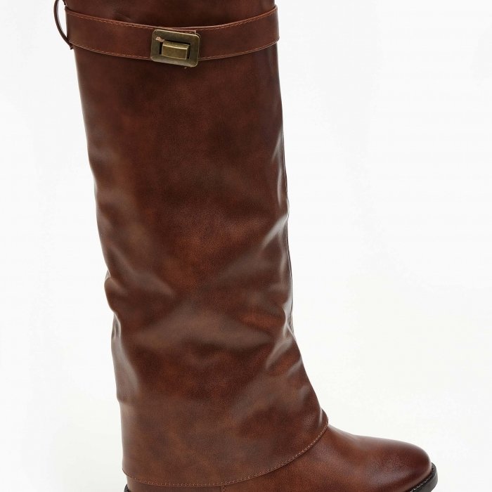 Дамски изолирани ботуши камел