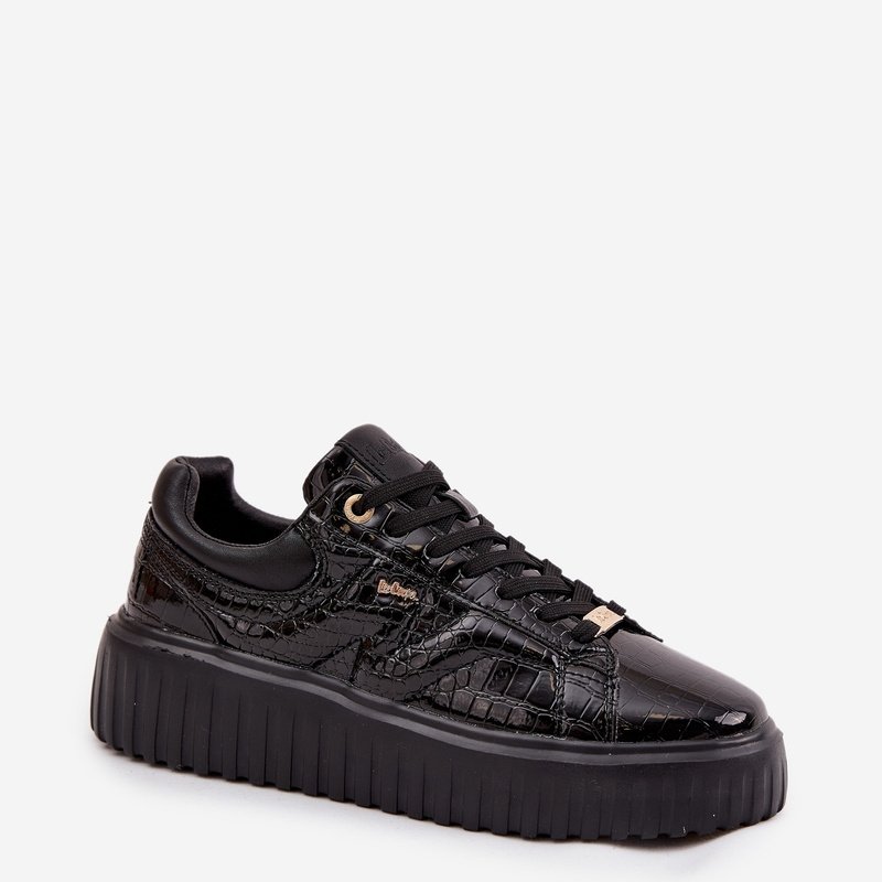 Дамски кецове на платформа от лачена еко кожа Lee Cooper