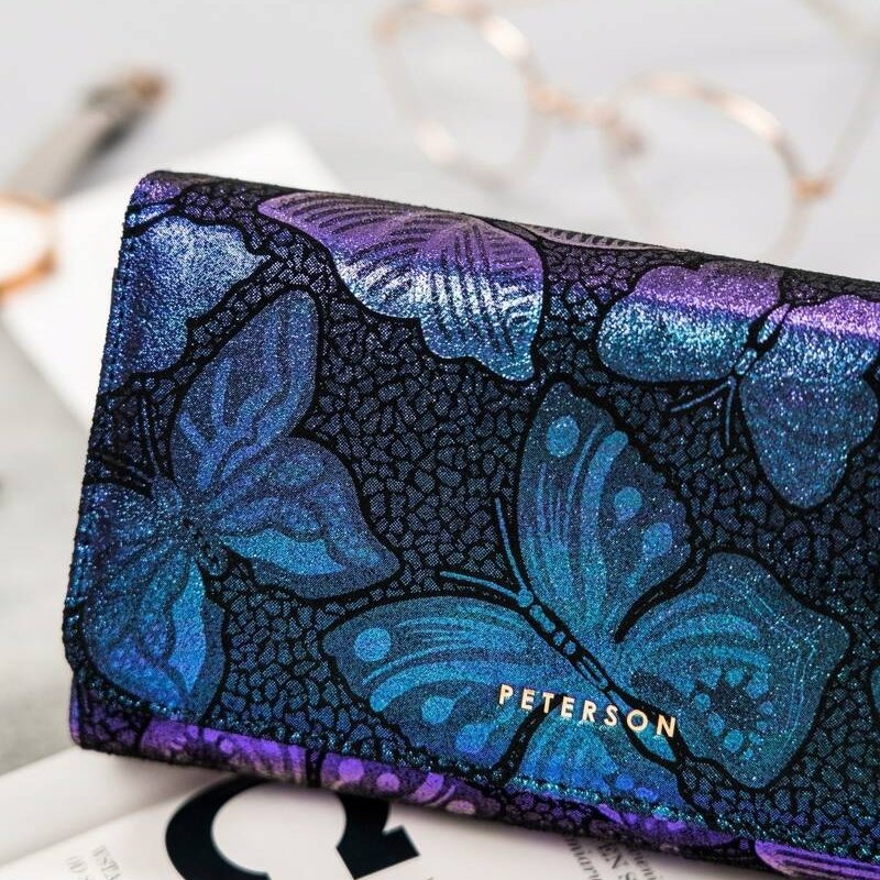 Голям дамски портфейл от естествена кожа - Peterson