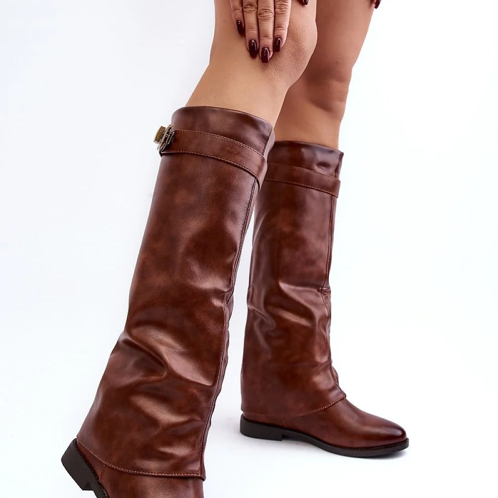 Дамски изолирани ботуши камел