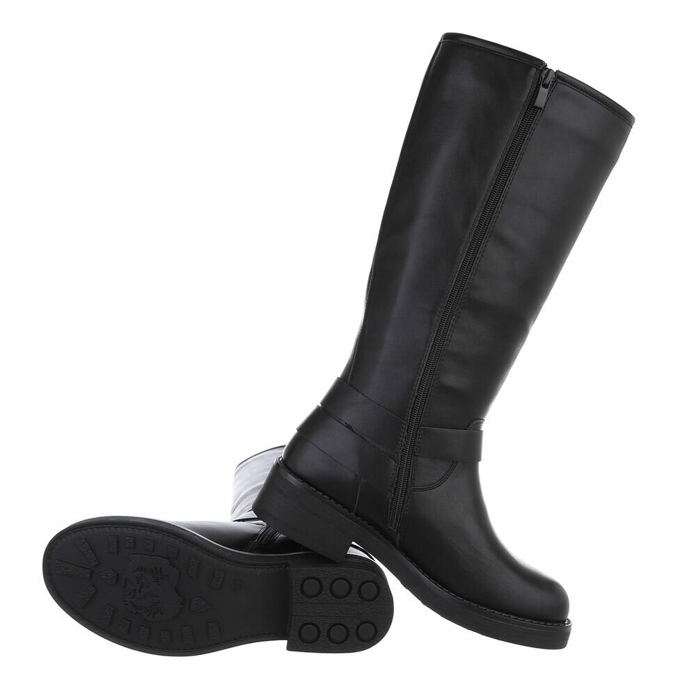 Дамски изолрани ботуши с катарами от еко кожа