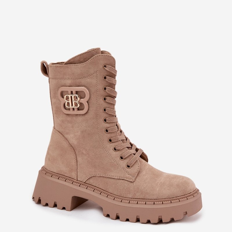 Дамски изолирани боти от еко велур с декорация