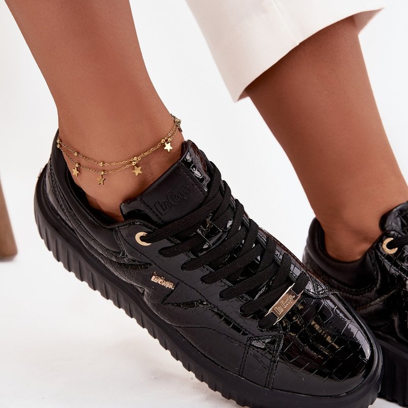 Дамски кецове на платформа от лачена еко кожа Lee Cooper