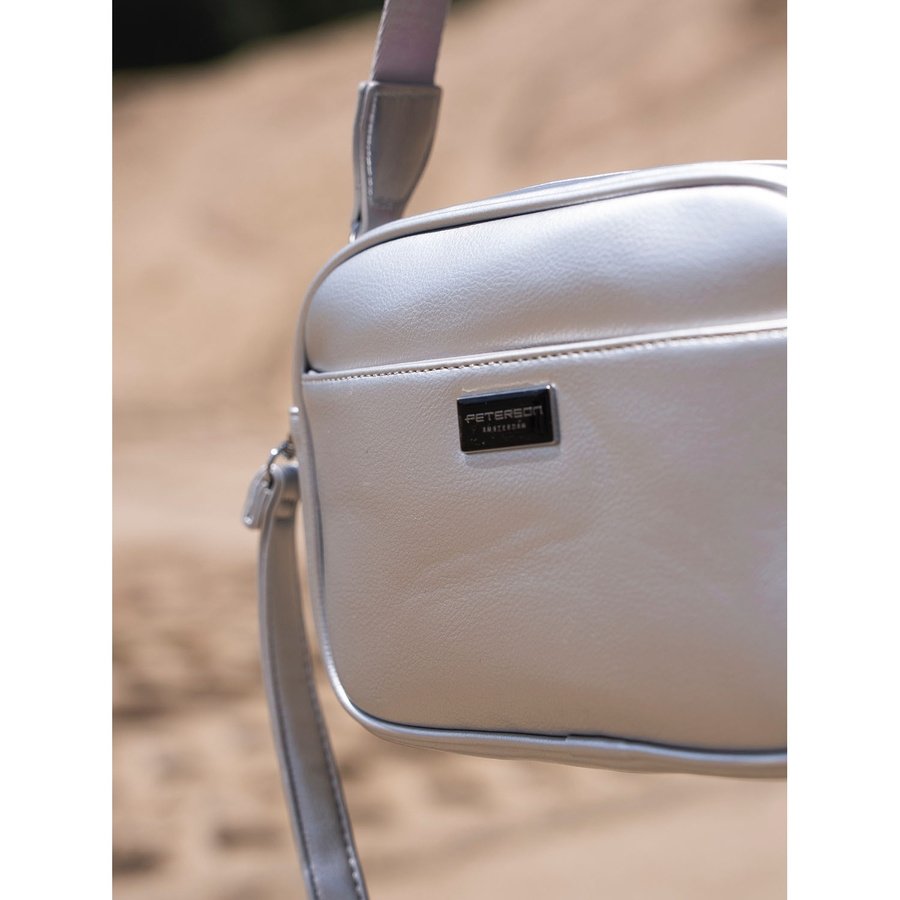 Класическа дамска чанта през рамо, изработена от еко кожа, с два вида дръжки, Peterson