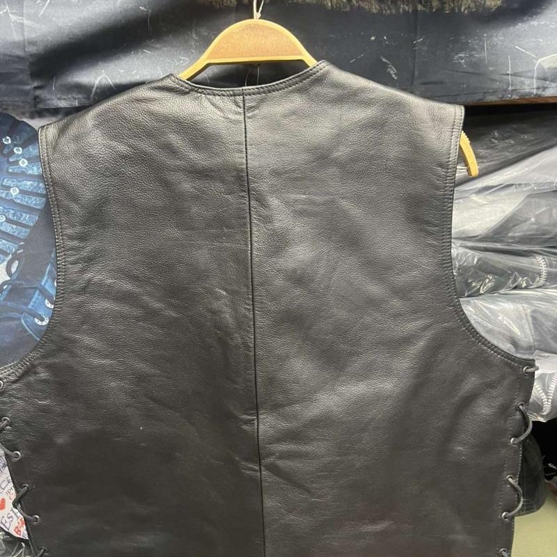  Кожен елек класик копче №1А ГОЛЕМИ РАЗМЕРИ - SUBWAYSHOP