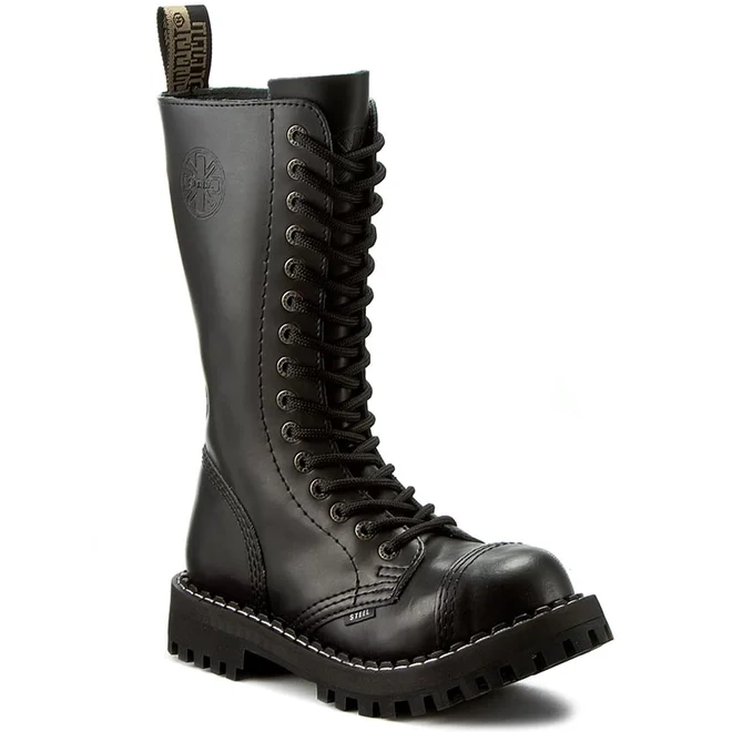 Steel Кубинки 135/136 15 дупки черни - SUBWAYSHOP